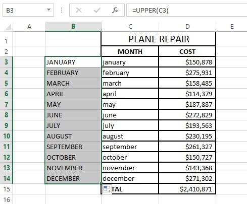 Standardize Case Before Reviewing Repeated Excel Names