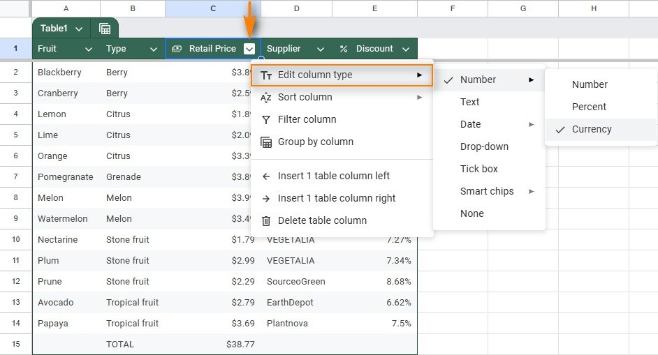 Give a Plain Google Sheets Range a Useful Table Structure