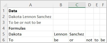 Use TEXTSPLIT for a Formula-Based Separation