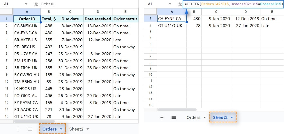 Use FILTER When a Separate Result Table Is More Useful