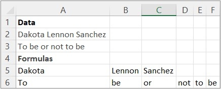 Use TEXTSPLIT for a Formula-Based Separation