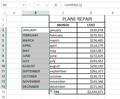 Standardize Case Before Reviewing Repeated Excel Names