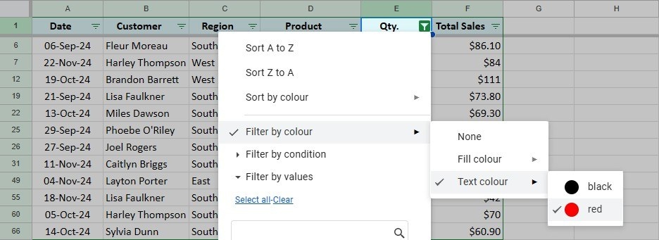 Check the Range Before Filtering a Shared Google Sheet