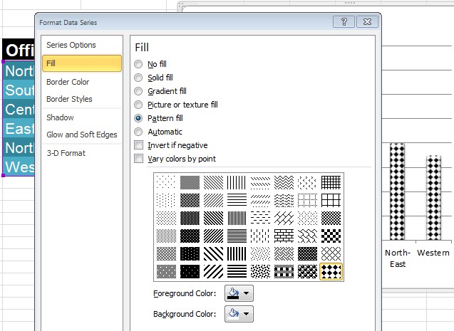 Make Excel Charts Readable in Black and White