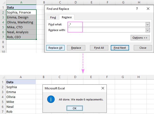 Remove Unwanted Text Around an Excel Delimiter