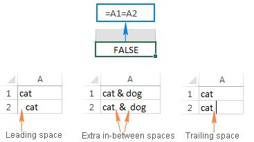 Investigate Invisible Spaces Behind Excel Mismatches